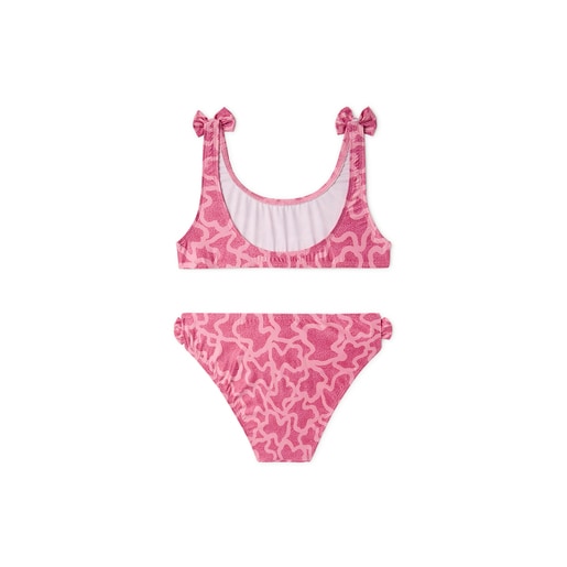 Bikini de menina Kaos cor-de-rosa