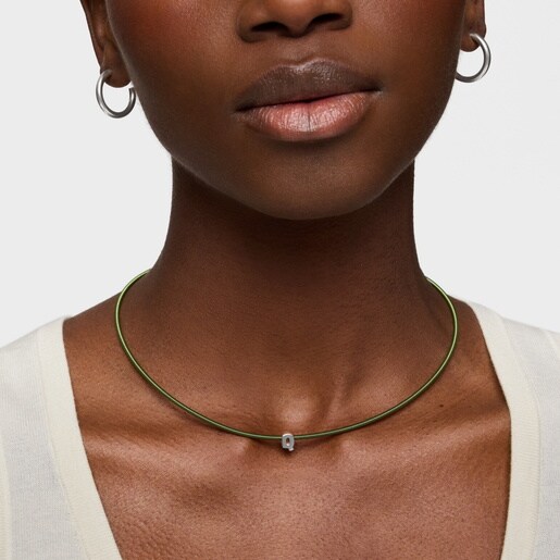 7 mm silver letter Q Charm TOUS Mesh Tube