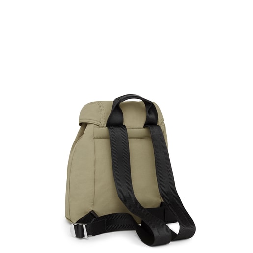 Small khaki TOUS Empire Cotton Backpack