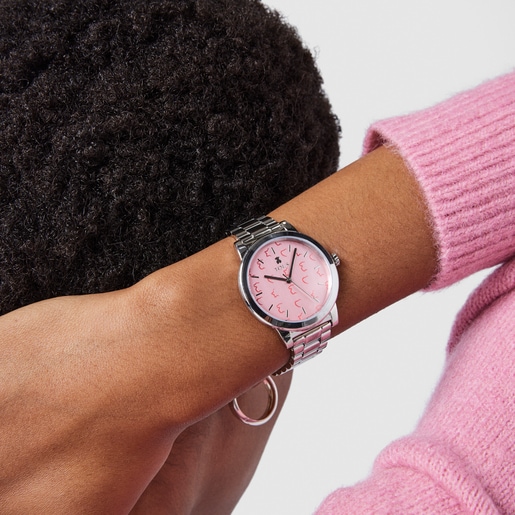 Reloj analógico Glazed de acero