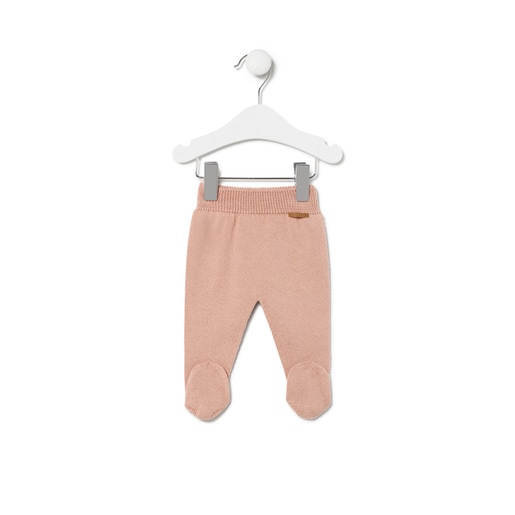 Knitted baby outfit in Tricot pink