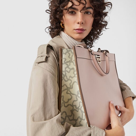 Большая бежевая сумка-шоппер Kaos Legacy