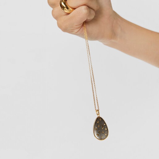 תליון Twiling מוורמיל כסף וכסף כהה בגודל 27 מ"מ