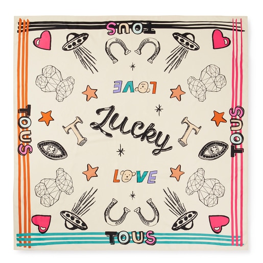 Квадратный разноцветный шарф TOUS Samba