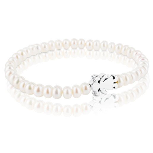 Pearl Sweet Dolls girl Bracelet with Silver | TOUS