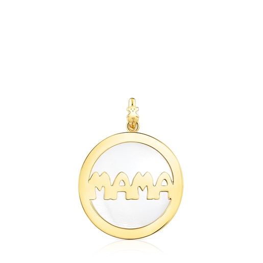 Silver vermeil Mama medallion Necklace set