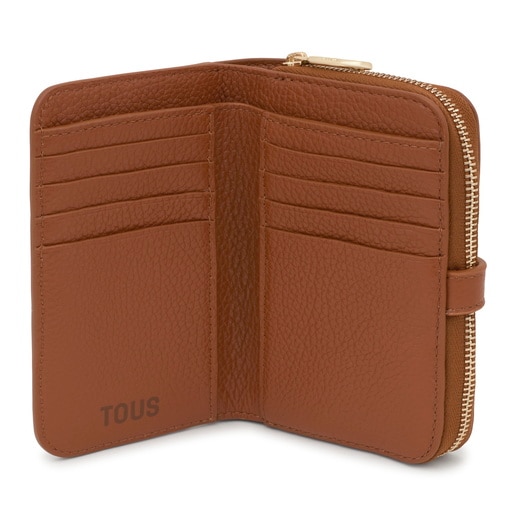 Camel-colored leather Wallet TOUS Buckles