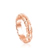 Anillo con baño de oro rosa 18 kt sobre plata motivos oso Straight XL