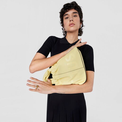 Sac moyen en cuir jaune TOUS Cloud