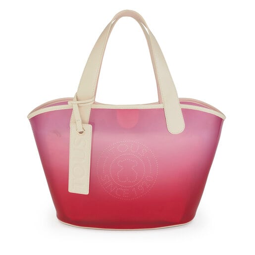 Sac shopping Leissa Gum grand de couleur rouge