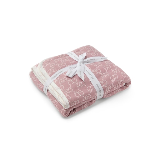 Tous Baby bath cape in Icon pink