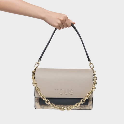Medium taupe-colored Audree Crossbody bag Kaos Icon