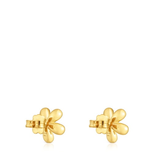 Flower Earrings with 18kt gold plating over silver Daisy | TOUS