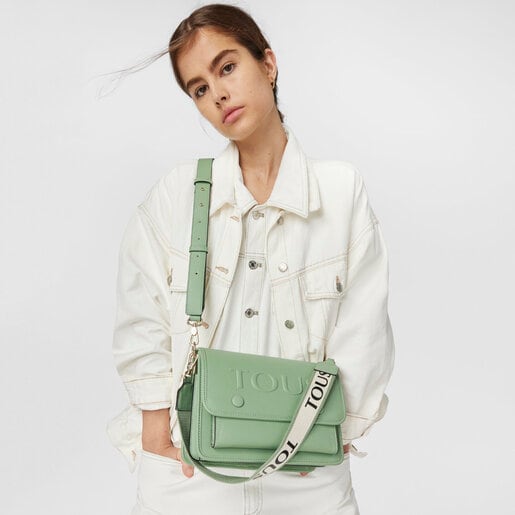 תיק צד TOUS La Rue Audree בגודל בינוני בצבע חאקי