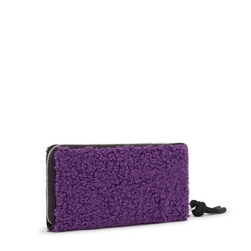 Lilac-colored TOUS Empire Fur Wallet