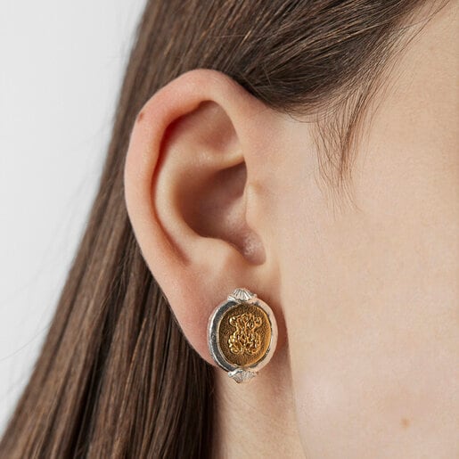 Серьги с камеей Oceaan двух оттенков