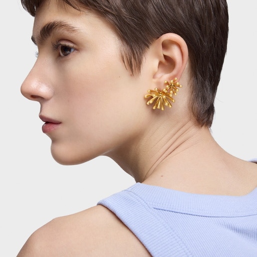 28mm 18kt gold plating over silver Earrings TOUS Garden