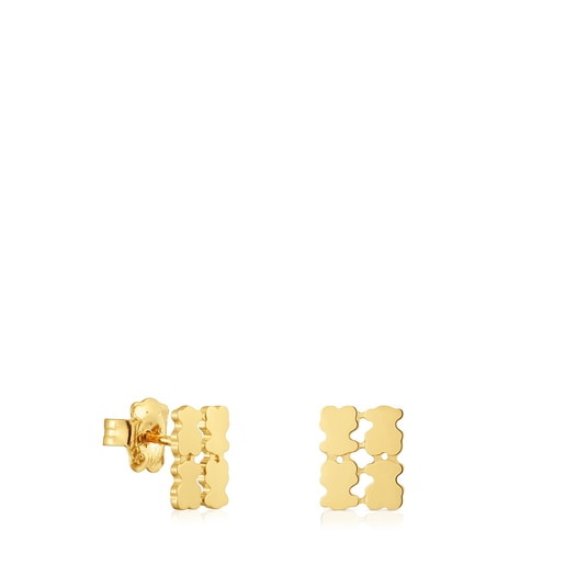 Aretes con baño de oro 18 kt sobre plata TOUS Sweet 40s