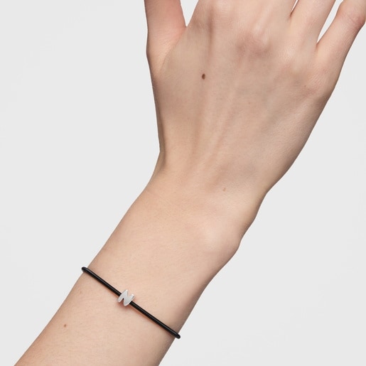 7 mm silver letter M Charm TOUS Mesh Tube