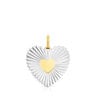 Colgante de plata y con baño de oro 18 kt sobre plata corazón Iris Motif