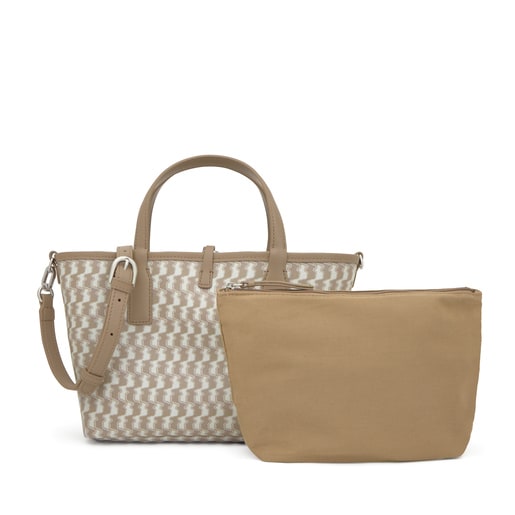 حقيبة أحمال خفيفة متوسطة الحجم بوجهين مزدوجة الاستخدام باللون البيج من تشكيلة TOUS Bear