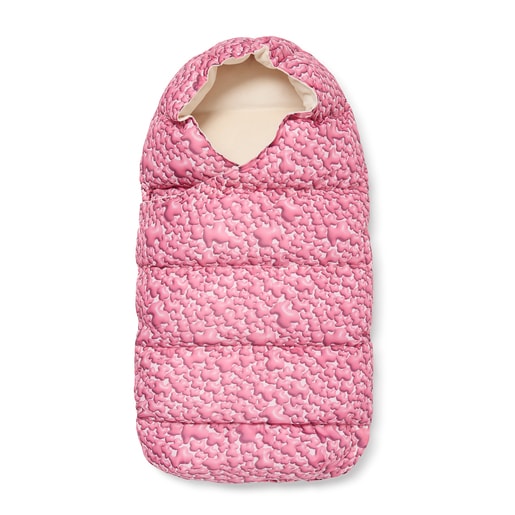 Pushchair footmuff in Tec Puff pink