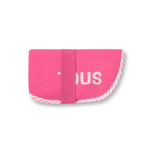 Bear-shaped travel changing mat in Vibrant pink