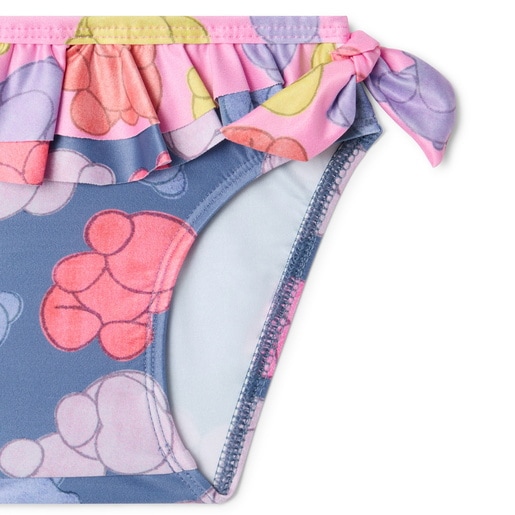 Girls bikini bottoms in Aqua navy blue