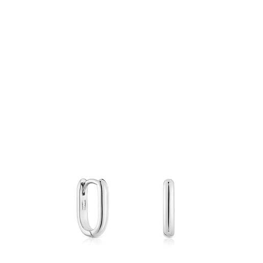 Orecchini a cerchietto in argento di 12 mm corti TOUS Basics