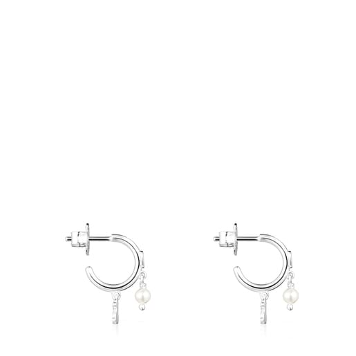 Silver and Pearls Cool Joy Earrings | TOUS