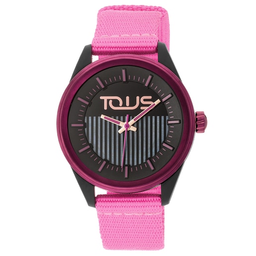 Fuchsia solar-powered and sustainable Vibrant Sun Watch