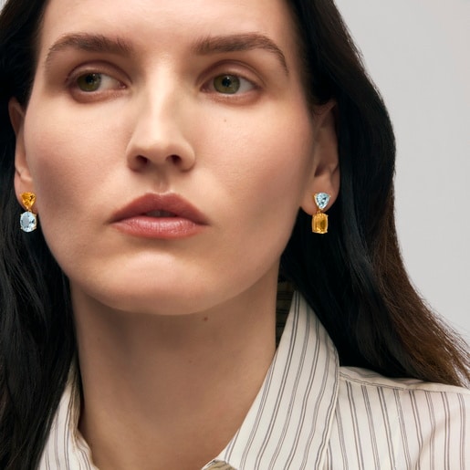 Pendientes de oro con citrino y topacio TOUS ATELIER