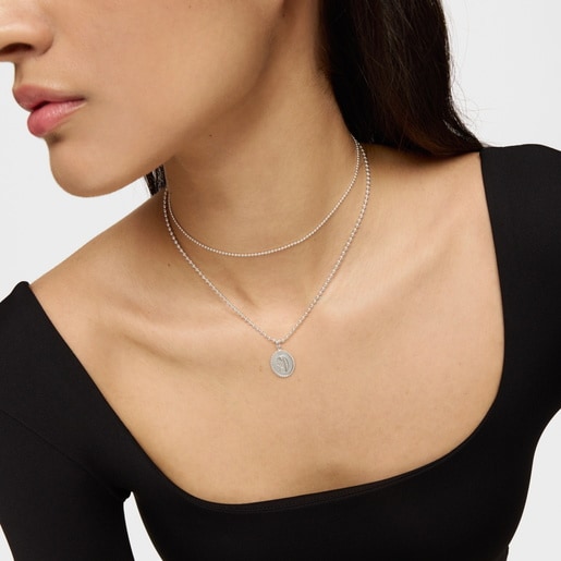 Colgante medalla de plata Devoción