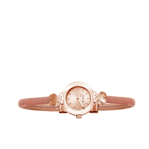 Uhr Chic Mesh aus IP Stahl in rosa