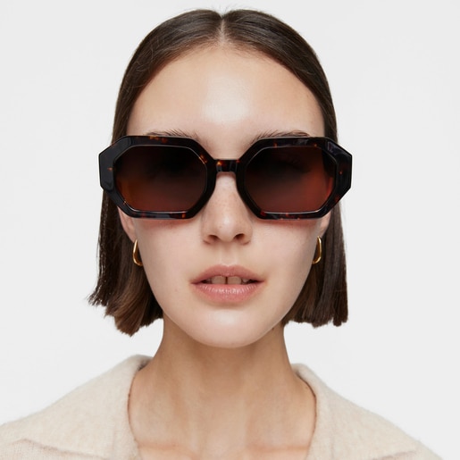 Okulary przeciwsłoneczne TOUS Geometric w kolorze havana