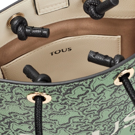 カーキのミニハンドバッグ TOUS Kaos Mini Evolution