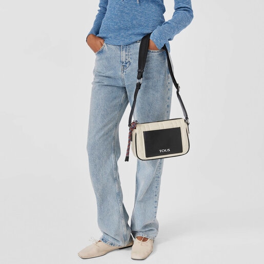 תיק צד TOUS Empire Padded בינוני בצבע בז'