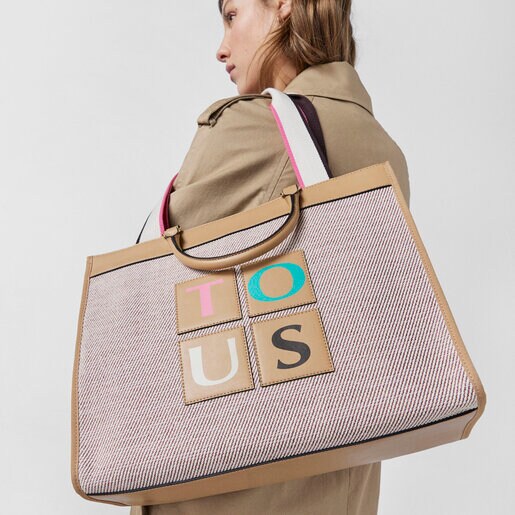 Large pink TOUS Yummy Shopping bag