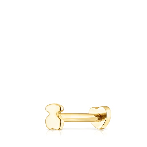 Piercing d'orella d'or amb motiu cor TOUS Piercing