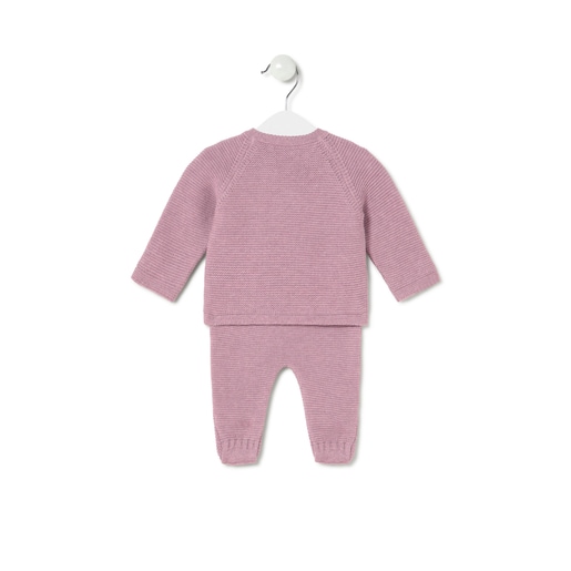 Conjunto de bebé de recién nacido Tricot rosa