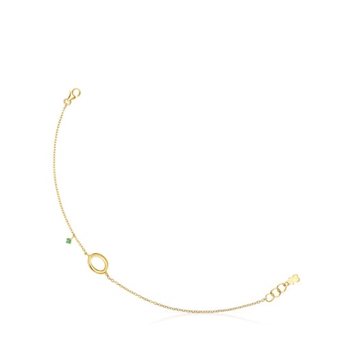 TOUS Hav necklace in gold with circle of diamonds | TOUS