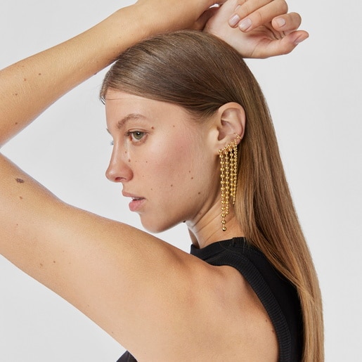 Silver vermeil Gloss Earcuff with five chains