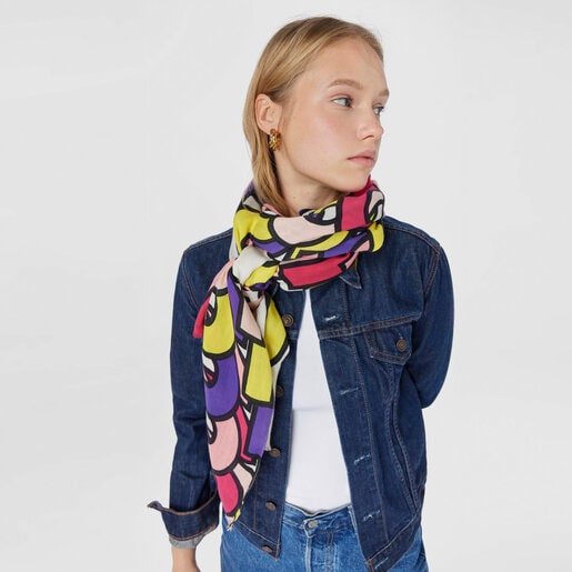 Foulard de modal rosa TOUS Vera