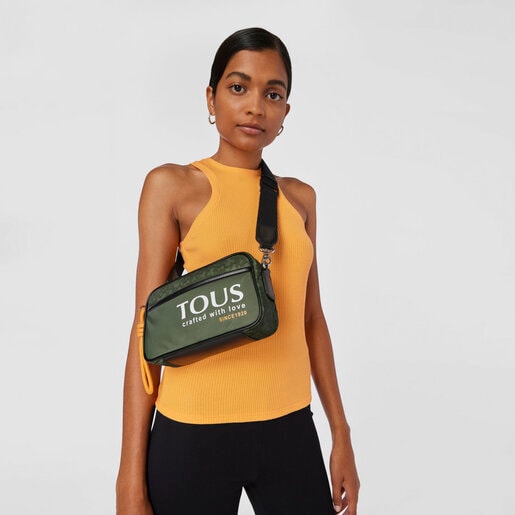 Khaki-colored nylon Kaos Mini Evolution crossbody reporter bag