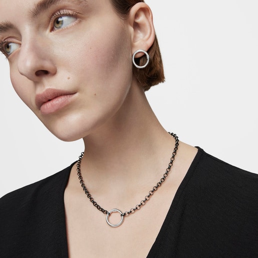 42 cm Dark Silver Hold Choker.