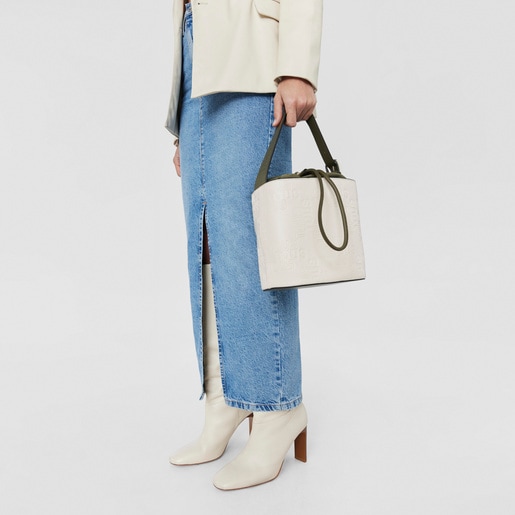 Beige and khaki Bucket bag TOUS Nanda