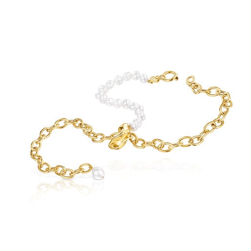 Колье с ракушкой Oceaan из вермеля с жемчугом