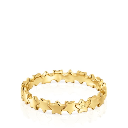 Stars Ring with 18kt gold plating over silver TOUS Motifs