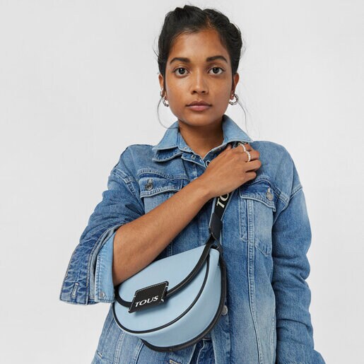Sac à bandoulière TOUS Halfmoon petit bleu