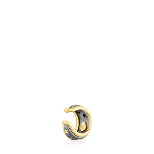 Bague d’oreille Twiling en argent vermeil et dark silver